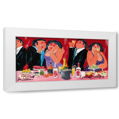 Something Amazing White Modern Wood Framed Art Print by van Leersum, El