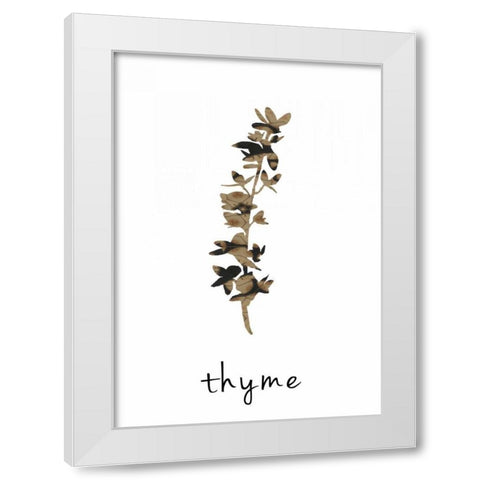 Thyme art I White Modern Wood Framed Art Print by Waltz, Anne