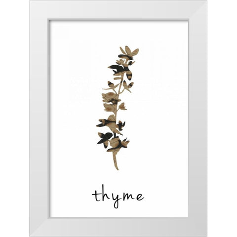Thyme art I White Modern Wood Framed Art Print by Waltz, Anne