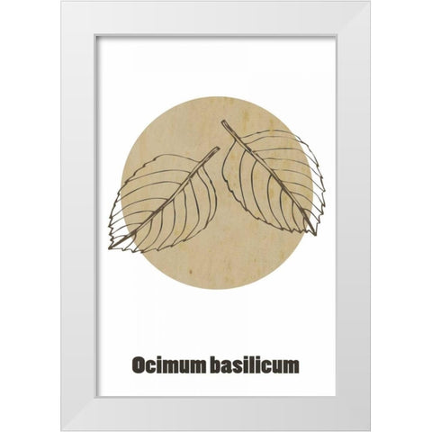 Oakleaf White Modern Wood Framed Art Print by Waltz, Anne
