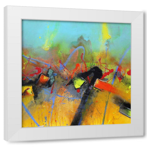 Uprising White Modern Wood Framed Art Print by Hansl, Alfred