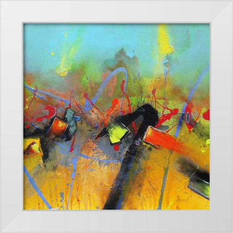 Uprising White Modern Wood Framed Art Print by Hansl, Alfred