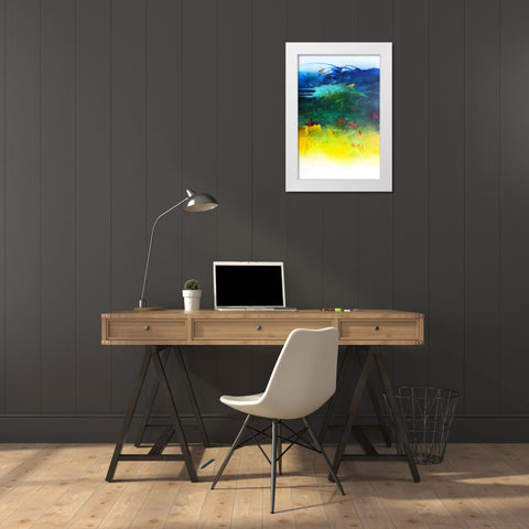 Der Fluss des Lebens White Modern Wood Framed Art Print by Hansl, Alfred