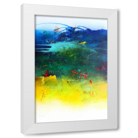 Der Fluss des Lebens White Modern Wood Framed Art Print by Hansl, Alfred
