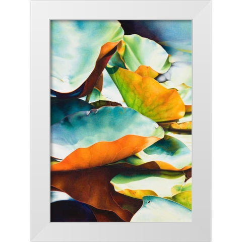 Nymphea 3 White Modern Wood Framed Art Print by Koch, Angelika