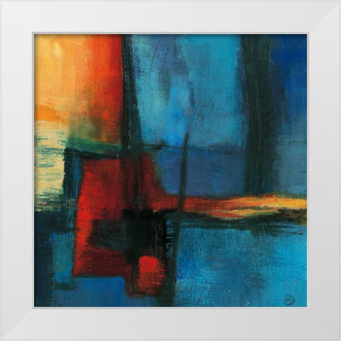 Abstract Night White Modern Wood Framed Art Print by Danckaert, Bea