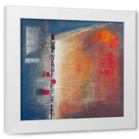 Silent Glow White Modern Wood Framed Art Print by Danckaert, Bea