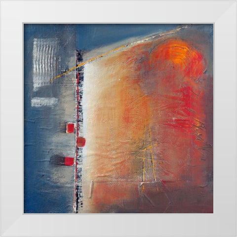 Silent Glow White Modern Wood Framed Art Print by Danckaert, Bea