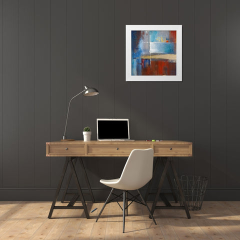 The Game White Modern Wood Framed Art Print by Danckaert, Bea