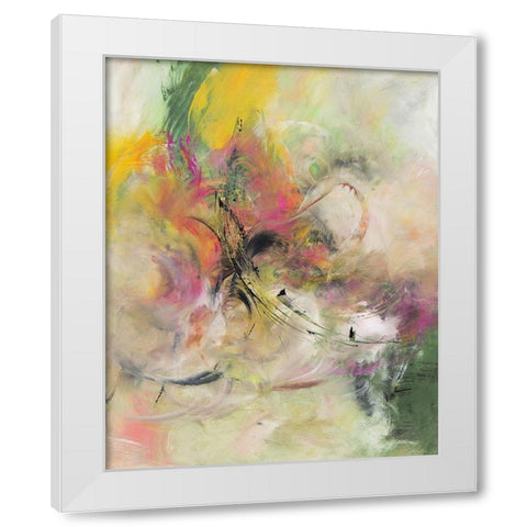 Blütenparadies III White Modern Wood Framed Art Print by Middendorf, Christiane