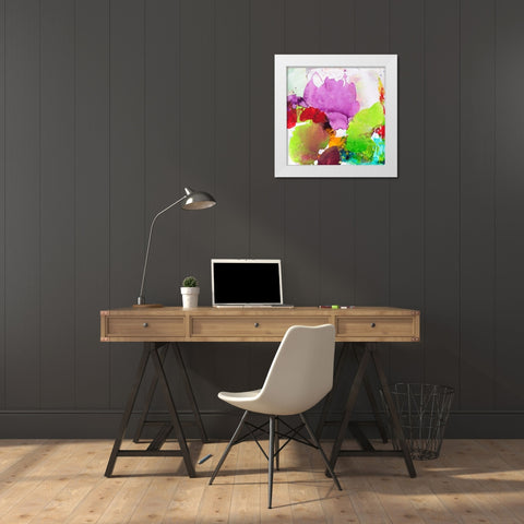 Violet Grace White Modern Wood Framed Art Print by Ruttkau,El