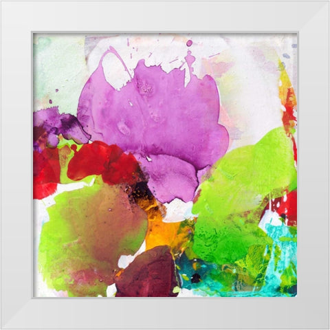 Violet Grace White Modern Wood Framed Art Print by Ruttkau,El