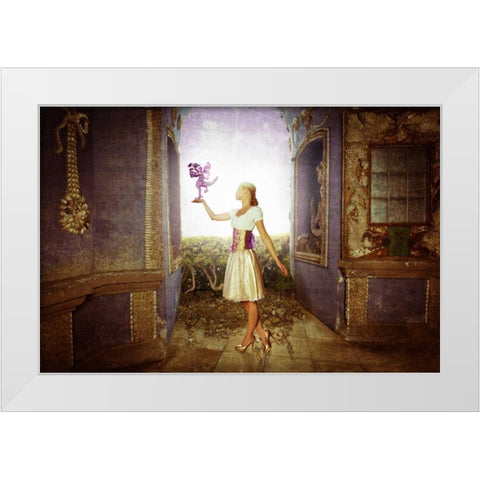 Dragontales 7 White Modern Wood Framed Art Print by Hartmann, Eva