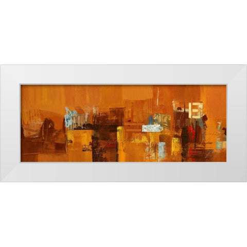 Mondo Astratto White Modern Wood Framed Art Print by Cusumano, Francesco