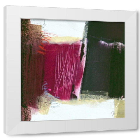 Sfondo I White Modern Wood Framed Art Print by Cusumano, Francesco