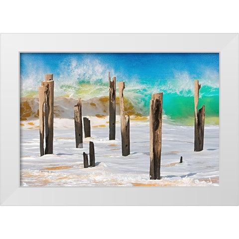 Der Alte Steg von Vila do Maio II White Modern Wood Framed Art Print by Dürmer, Florian