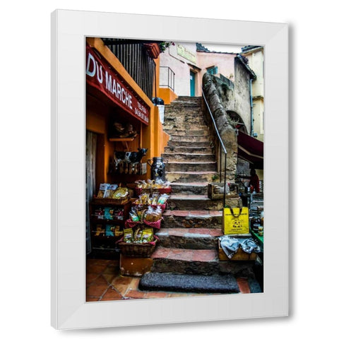 Markttreppe White Modern Wood Framed Art Print by Greiling, Jurgen