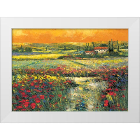 Toskana White Modern Wood Framed Art Print by Madjid