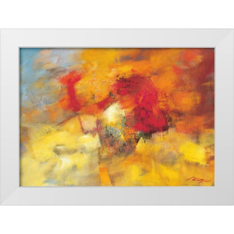 Coloring II White Modern Wood Framed Art Print by Madjid