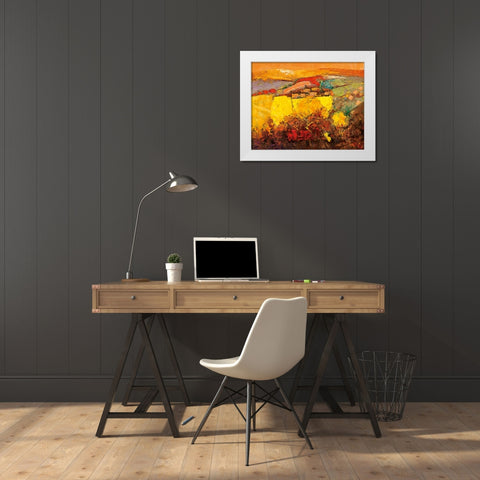 Rapsfeld White Modern Wood Framed Art Print by Madjid