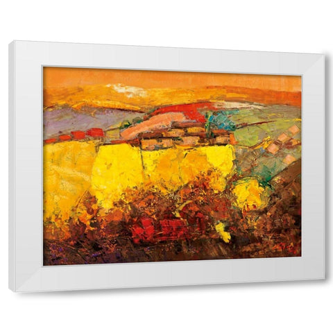 Rapsfeld White Modern Wood Framed Art Print by Madjid