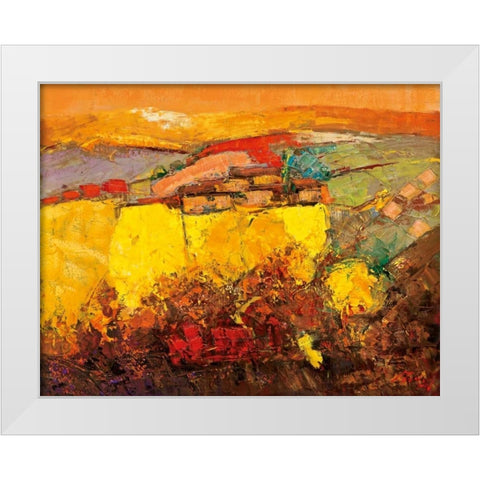 Rapsfeld White Modern Wood Framed Art Print by Madjid