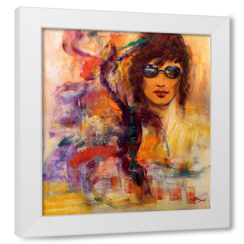 Tiffany White Modern Wood Framed Art Print by Madjid