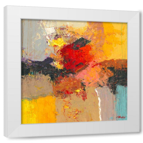 Abstract II White Modern Wood Framed Art Print by Madjid