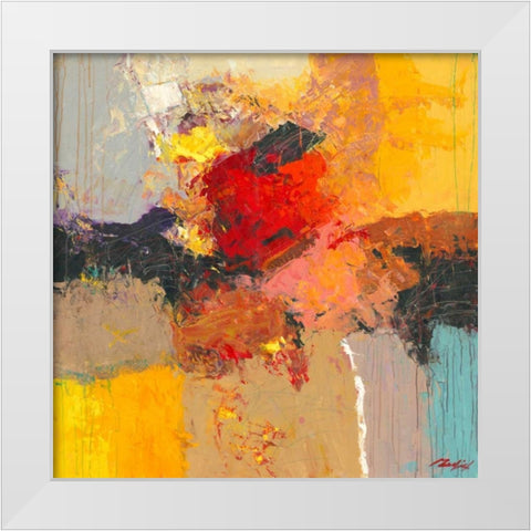 Abstract II White Modern Wood Framed Art Print by Madjid