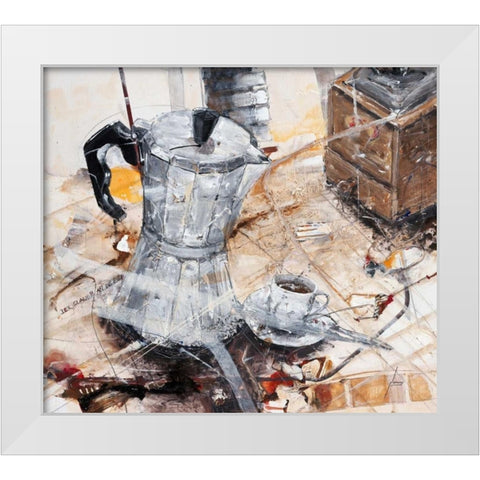 Der Glaube an die Eier White Modern Wood Framed Art Print by Mayer, Norbert