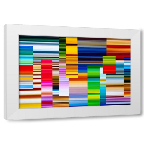 Lichtlinien 299 White Modern Wood Framed Art Print by Klipp, Ortwin