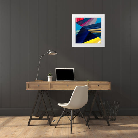 Lichtlinien 399 White Modern Wood Framed Art Print by Klipp, Ortwin