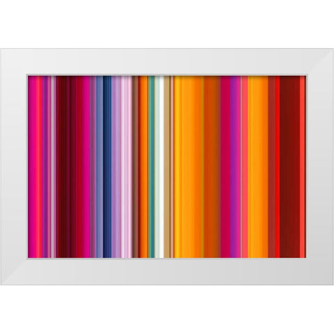 Lichtlinien 891 White Modern Wood Framed Art Print by Klipp, Ortwin