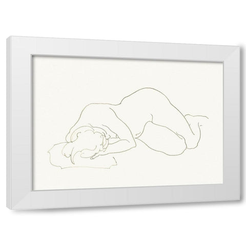 Akt 2 White Modern Wood Framed Art Print by Maier, Werner