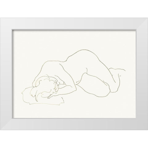 Akt 2 White Modern Wood Framed Art Print by Maier, Werner