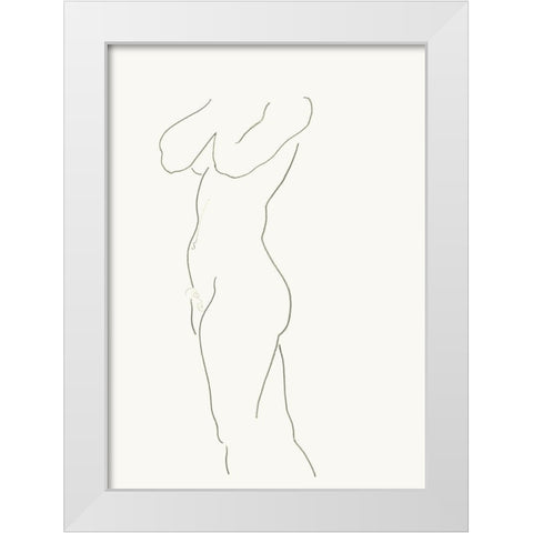 Akt 6 White Modern Wood Framed Art Print by Maier, Werner
