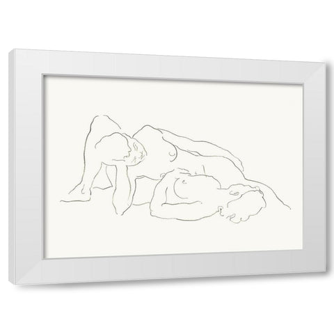Akt 8 White Modern Wood Framed Art Print by Maier, Werner