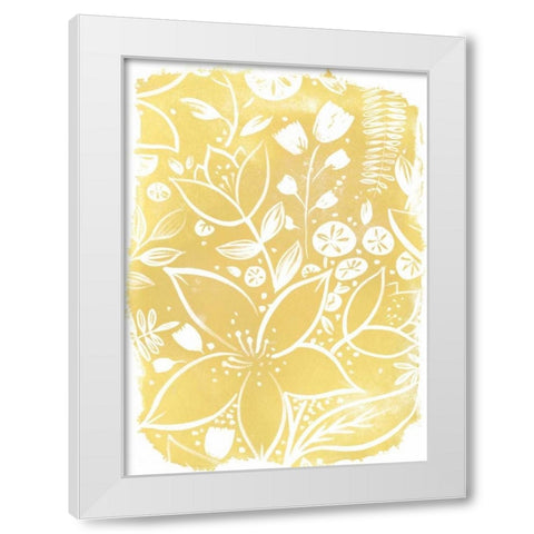 Garden Batik X White Modern Wood Framed Art Print by Vess, June Erica