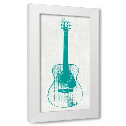 Guitar Collector I White Modern Wood Framed Art Print by Inge, Kevin Wade
