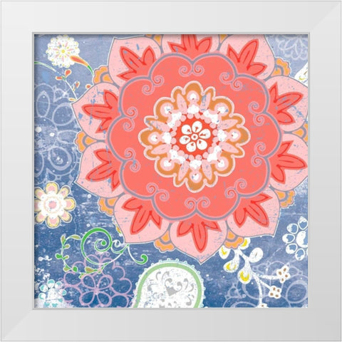 Paisley Faire I White Modern Wood Framed Art Print by Mark, Leslie