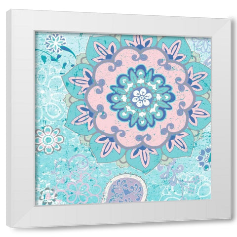 Paisley Faire III White Modern Wood Framed Art Print by Mark, Leslie