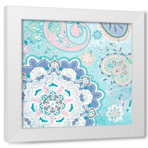 Paisley Faire VI White Modern Wood Framed Art Print by Mark, Leslie