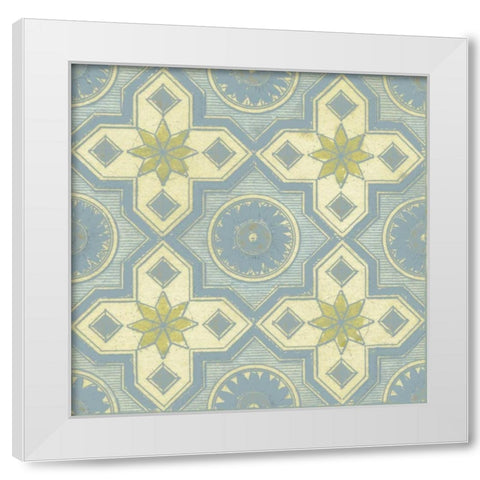 Pastel Tile Design I White Modern Wood Framed Art Print by Studio W