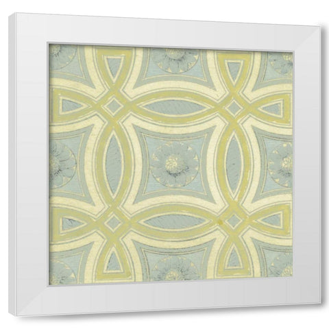 Pastel Tile Design III White Modern Wood Framed Art Print by Studio W