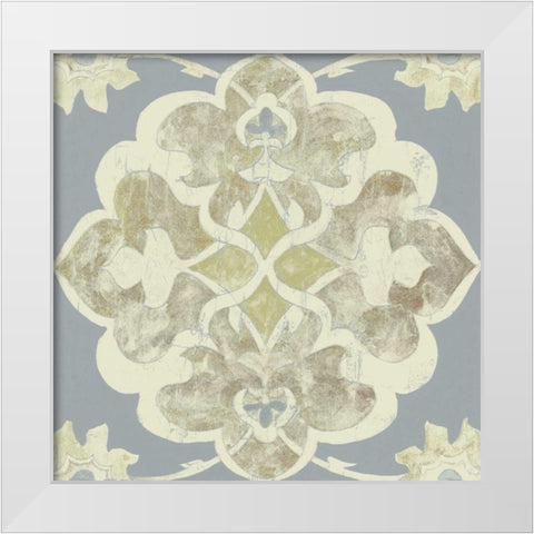 Pastel Tile Design IV White Modern Wood Framed Art Print by Studio W