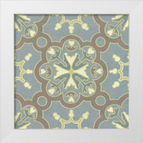 Pastel Tile Design VI White Modern Wood Framed Art Print by Studio W