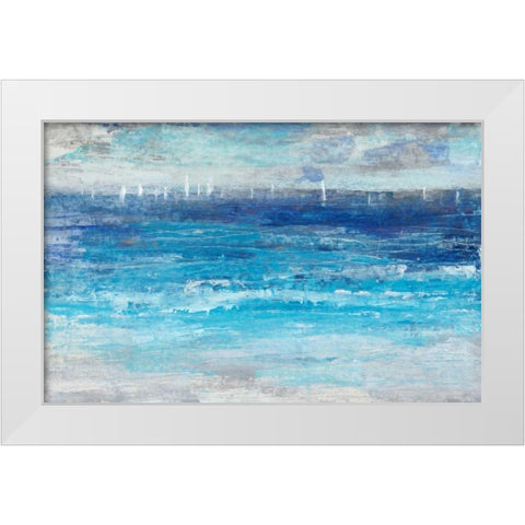 Sailing Afar I White Modern Wood Framed Art Print by OToole, Tim
