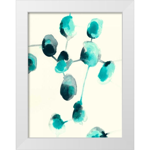 Fluid Structure I White Modern Wood Framed Art Print by Vess, June Erica