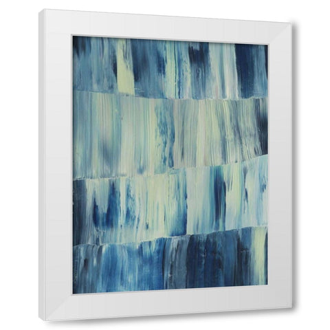 Aurora Blues II White Modern Wood Framed Art Print by Popp, Grace