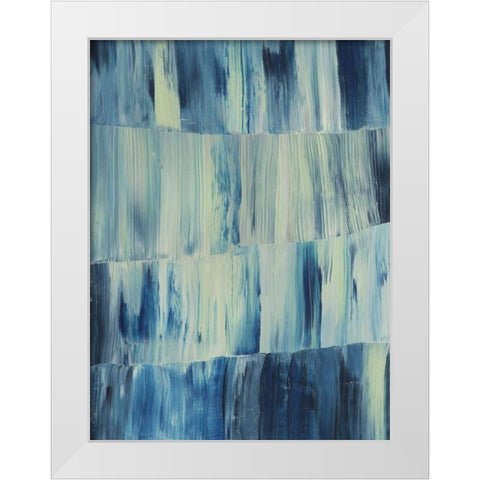 Aurora Blues II White Modern Wood Framed Art Print by Popp, Grace